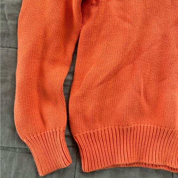 Kid’s Polo By Ralph Lauren Orange 3/4 Zip Sweater Size Small - Picture 2 of 7